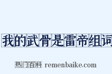 我的武骨是雷帝组词是什么意思的图片